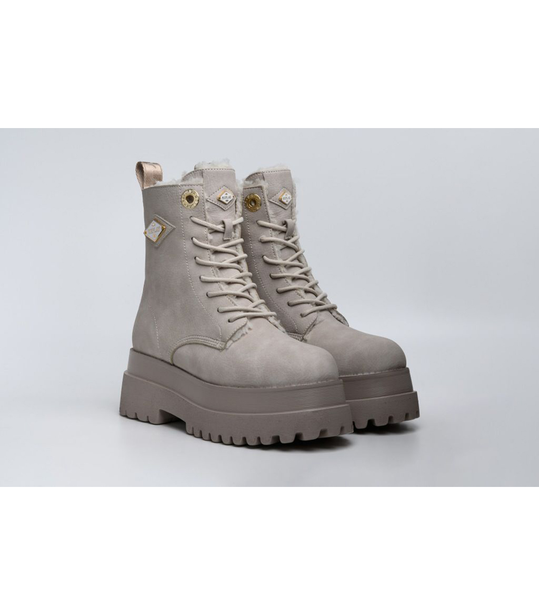 厚底レースアップブーツ 詳細画像 ベージュ 3